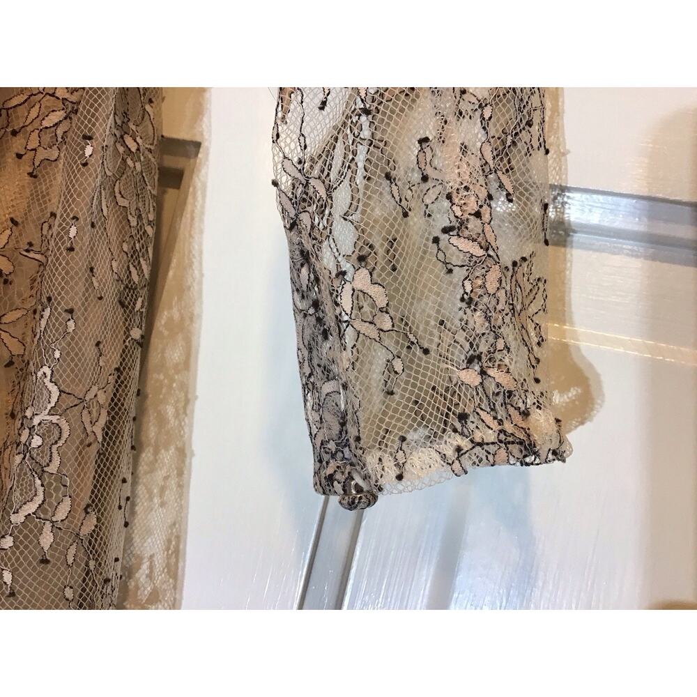 Free People Heavenly Lace Babydoll Tunic Mini Dress SzL Ethereal Dainty Coquette - Picture 10 of 12
